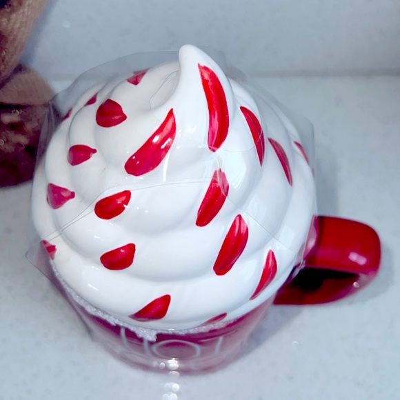 ❗️RAE DUNN HOT COCOA COFFEE HOLIDAY MODERN FARMHOUSE MUG X WHIPPED CREAM TOPPER - Picture 4 of 5